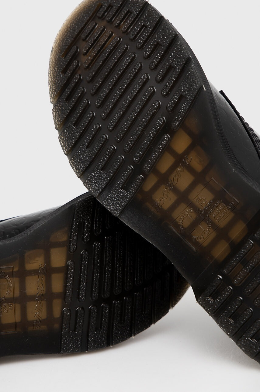 Dr. Martens Кожени кубинки 1460 дамски в черно с равна подметка - Pepit.bg