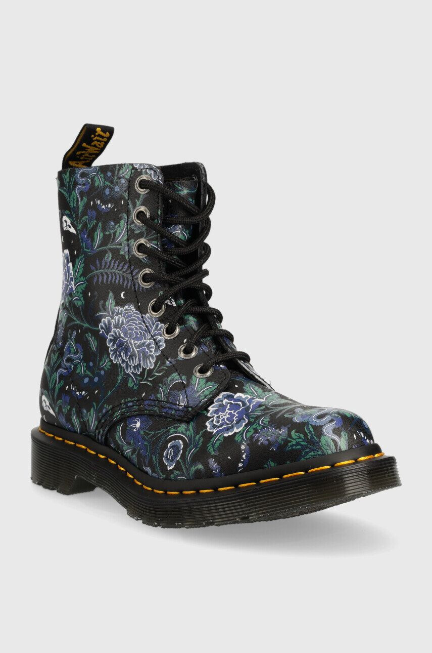 Dr. Martens Кожени кубинки 1460 Pascal в тъмносиньо с платформа - Pepit.bg