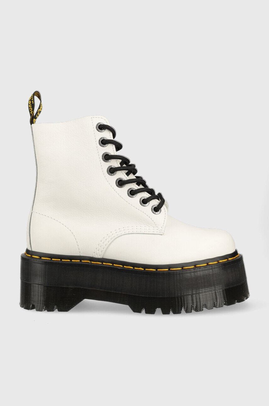 Dr. Martens Кожени кубинки 1460 Pascal Max в бяло с платформа - Pepit.bg