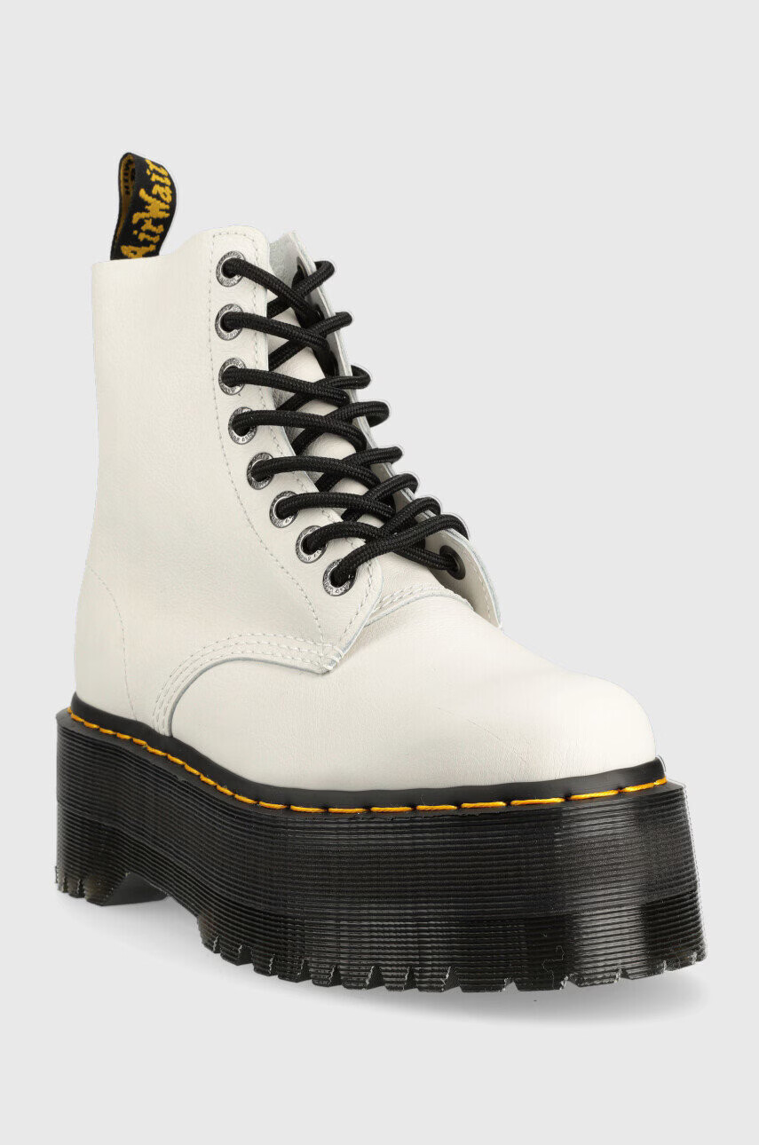 Dr. Martens Кожени кубинки 1460 Pascal Max в бяло с платформа - Pepit.bg