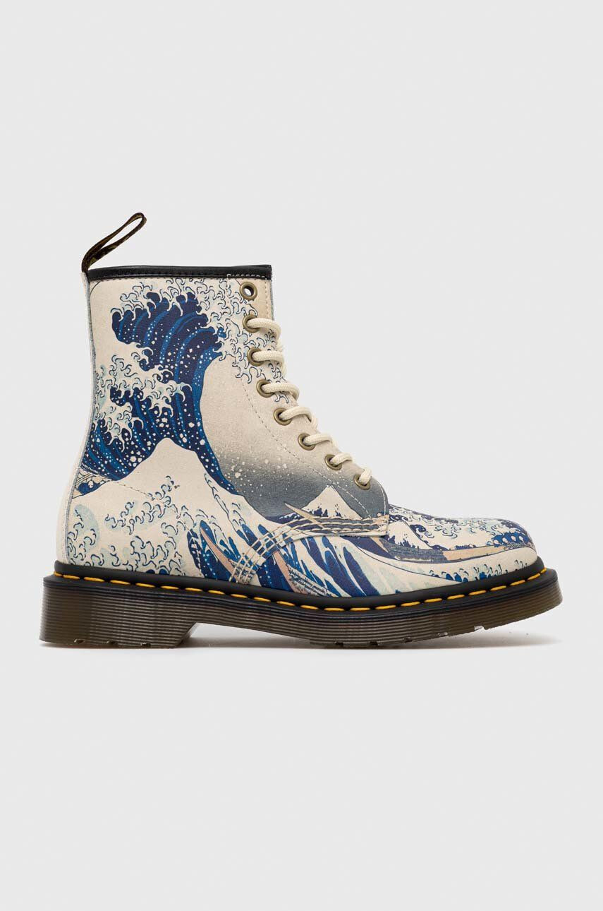 Dr. Martens Кожени кубинки 1460 The Met в бежово с равна подметка - Pepit.bg