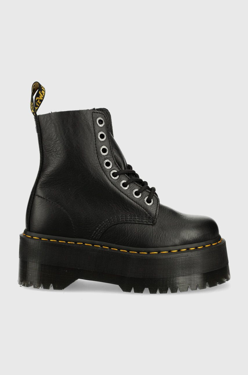 Dr. Martens Кожени кубинки 1460 Pascal Max в черно с платформа - Pepit.bg