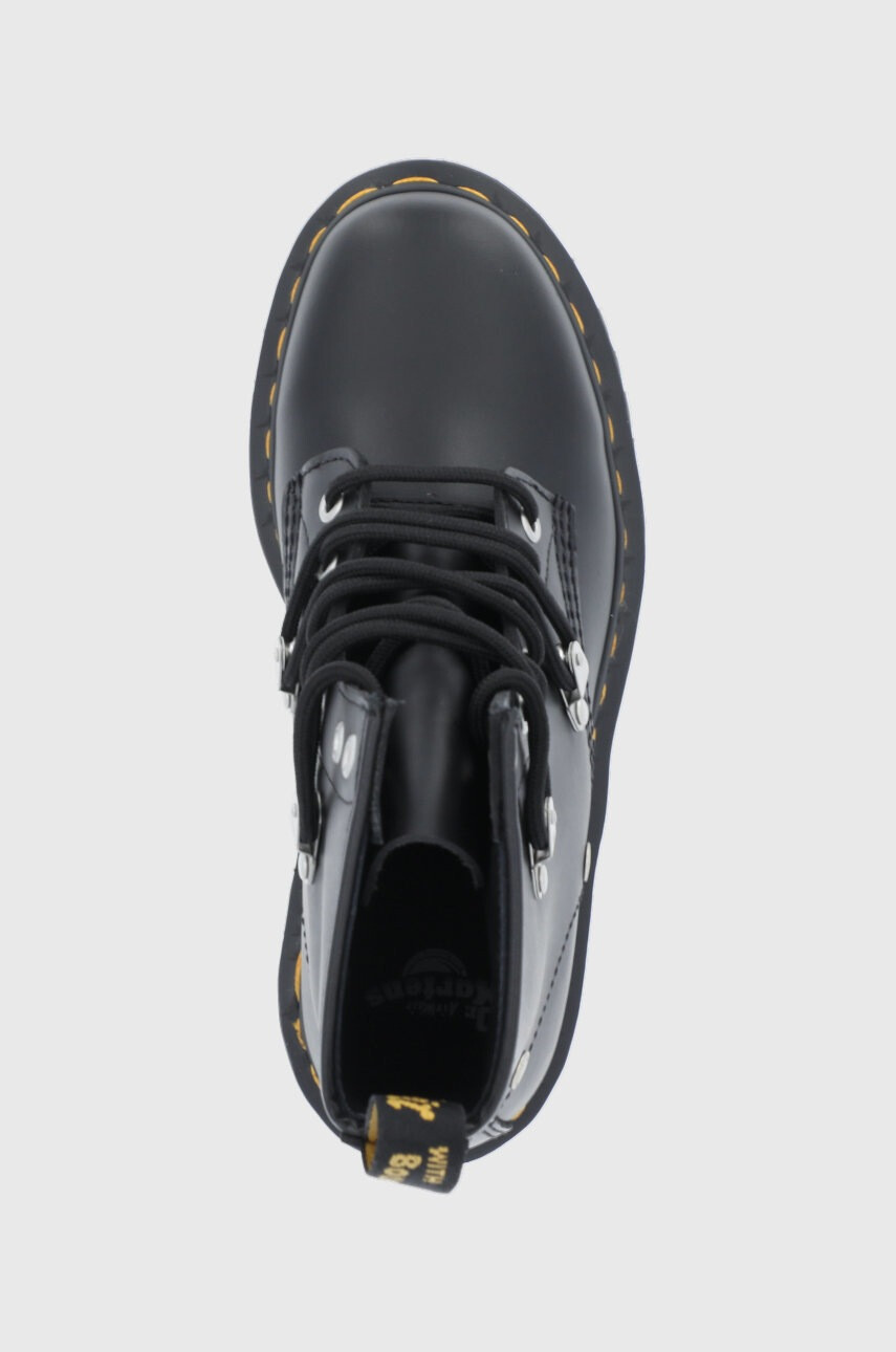 Dr. Martens Кожени кубинки дамски в черно с равна подметка - Pepit.bg