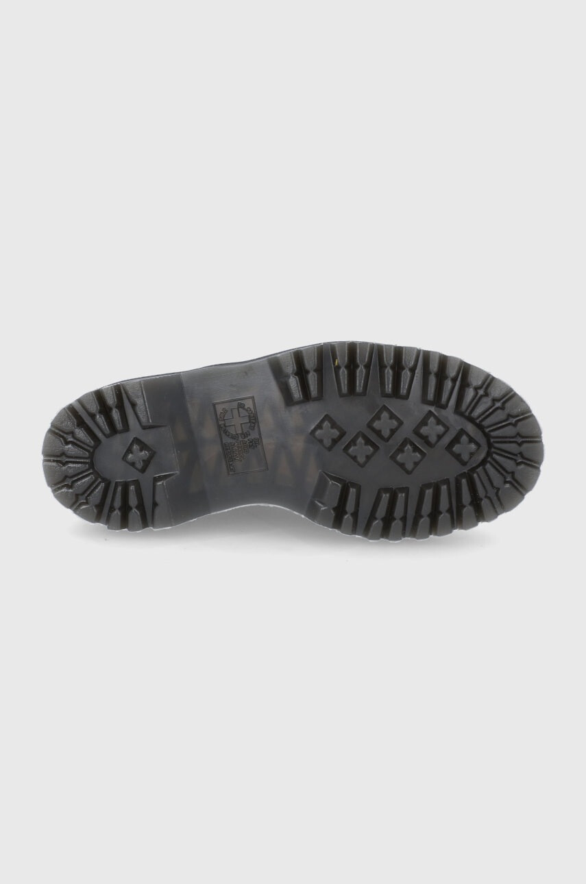 Dr. Martens Кожени кубинки дамски в черно с равна подметка - Pepit.bg