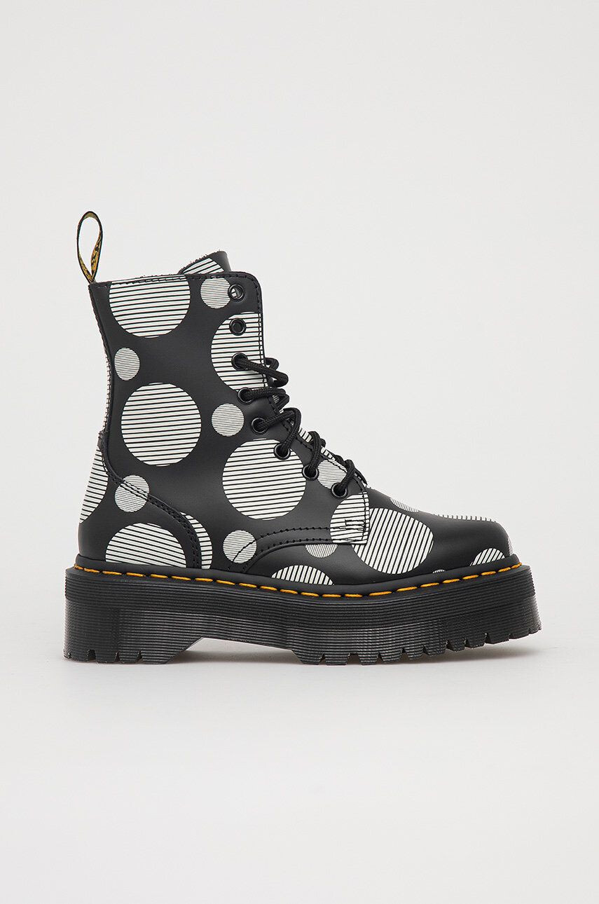 Dr. Martens Кожени кубинки Jadon в черно с платформа - Pepit.bg