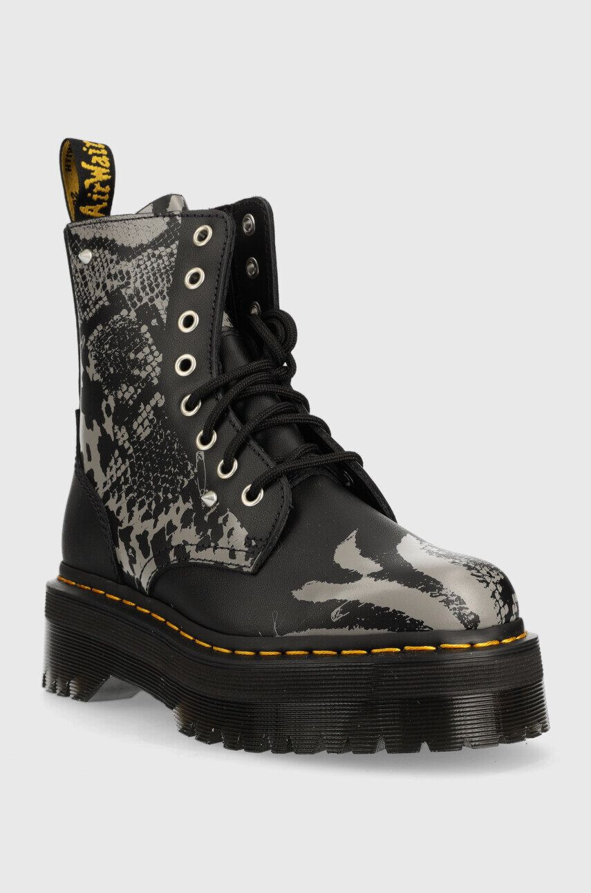 Dr. Martens Кожени кубинки Jadon в черно с платформа - Pepit.bg