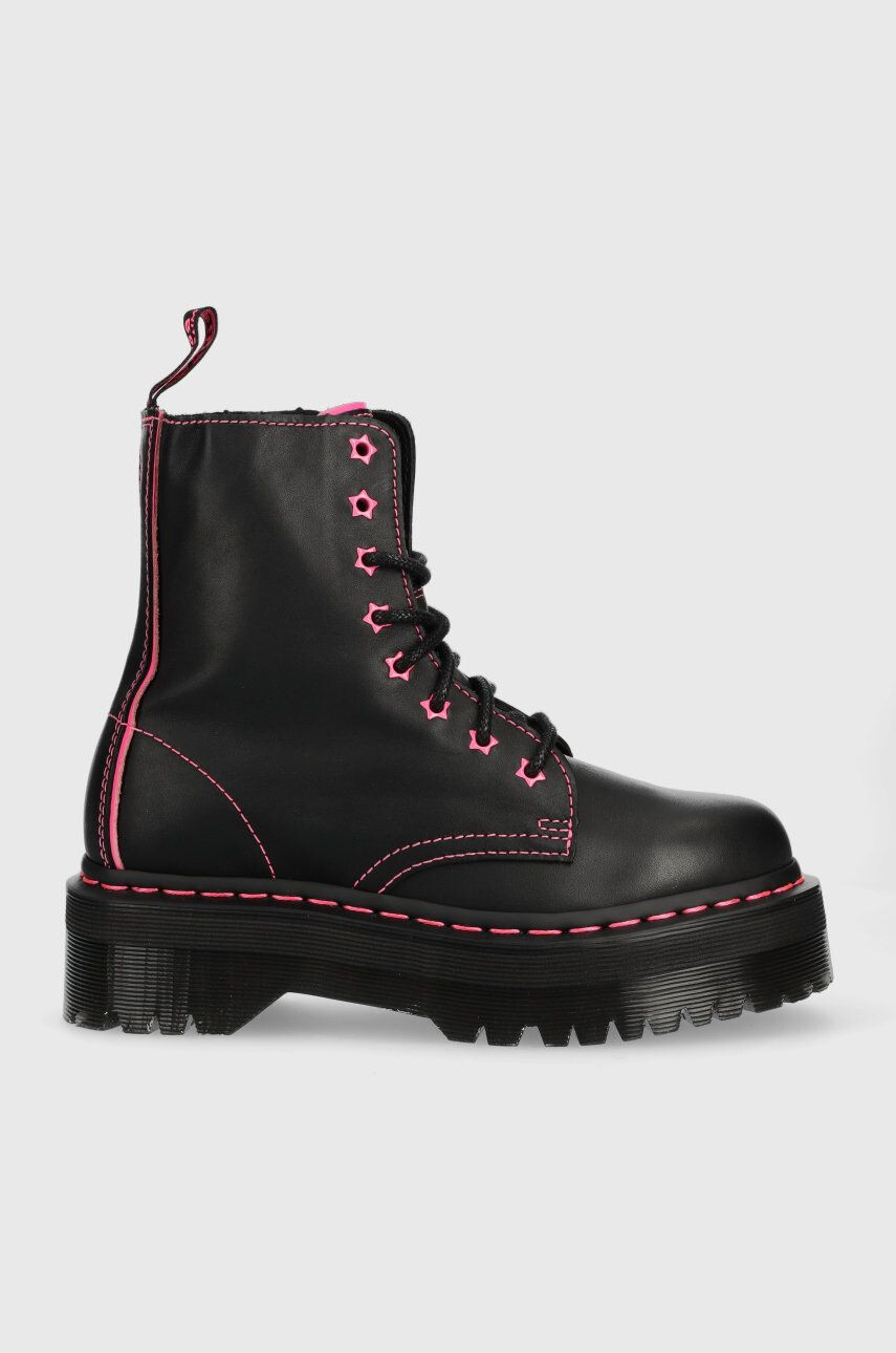 Dr. Martens Кожени кубинки Jadon Ii Star в черно с платформа - Pepit.bg