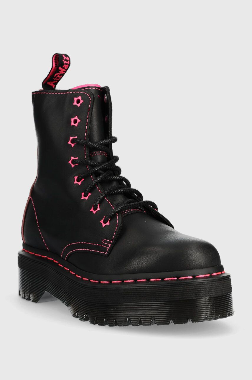 Dr. Martens Кожени кубинки Jadon Ii Star в черно с платформа - Pepit.bg