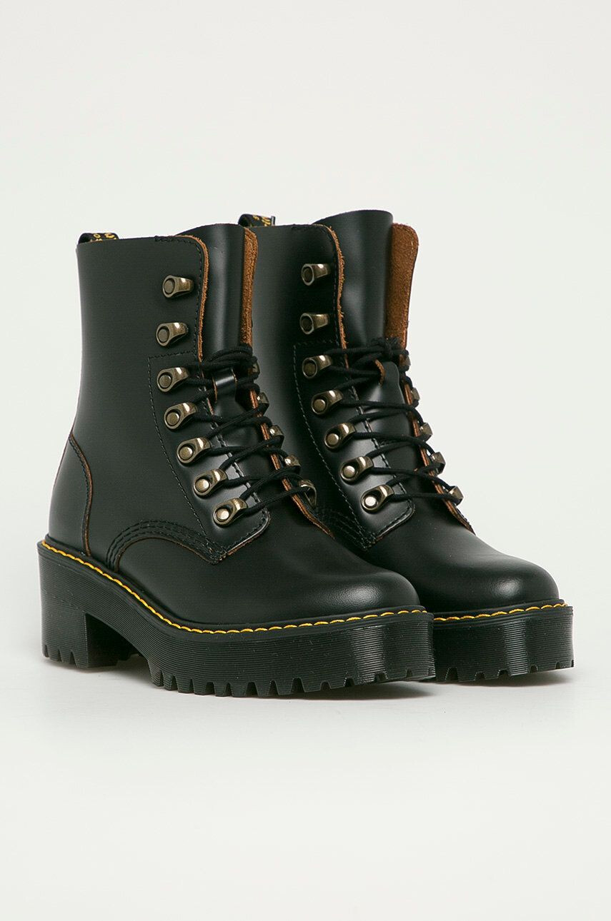 Dr. Martens Кожени кубинки Leona - Pepit.bg