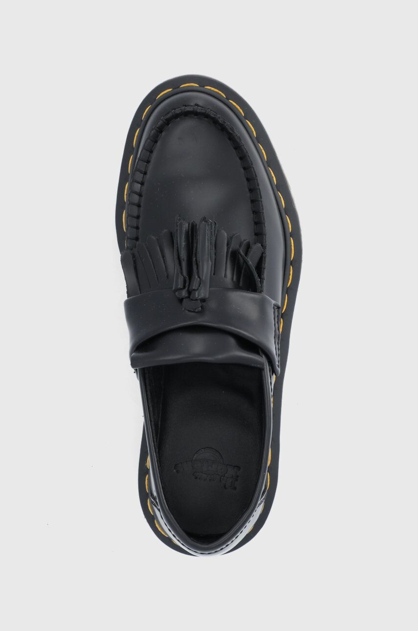 Dr. Martens Кожени мокасини Adrian Yellow Stitch в черно - Pepit.bg