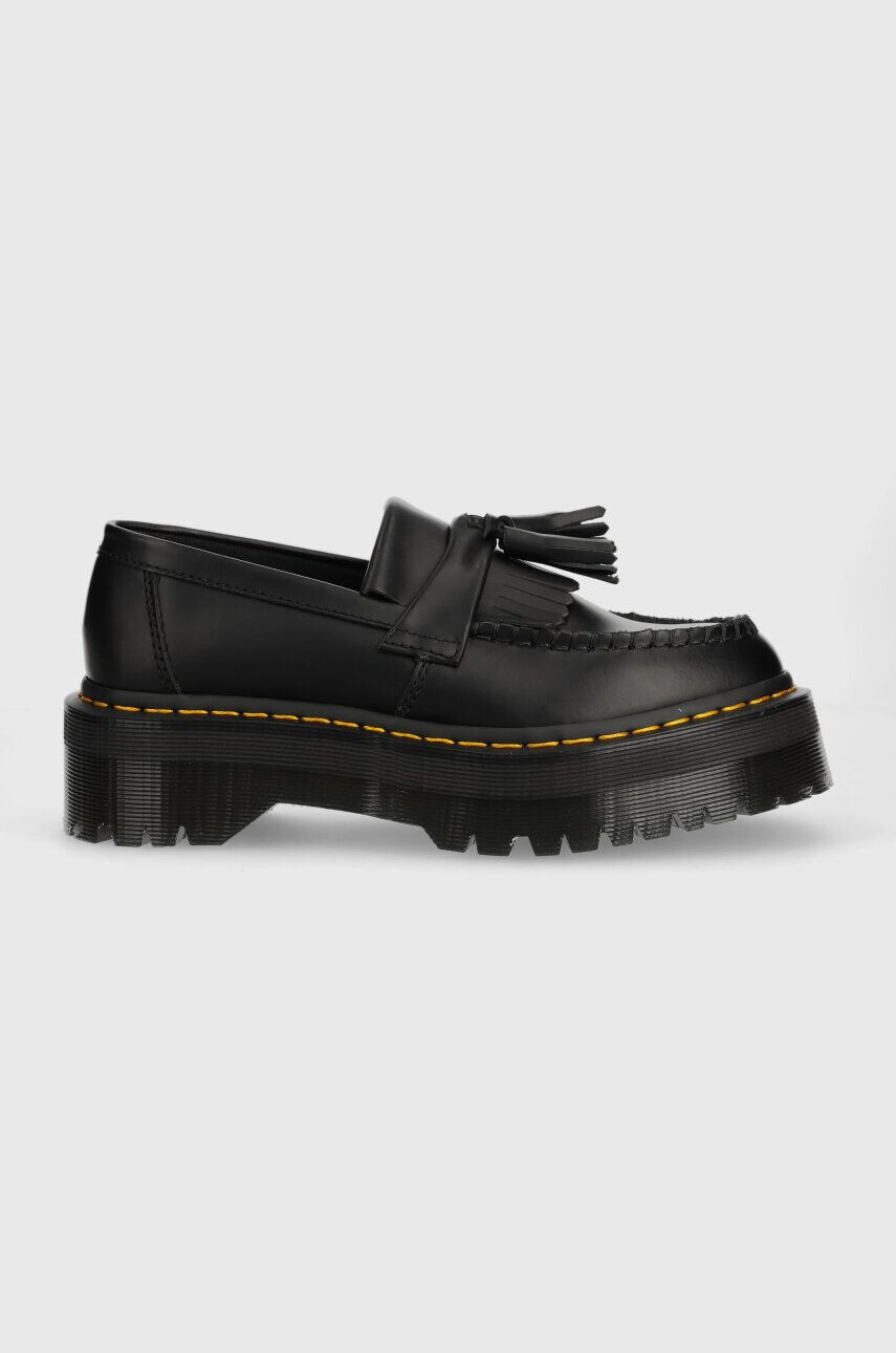 Dr. Martens Кожени мокасини Adrian Quad в черно с платформа DM27989001 - Pepit.bg