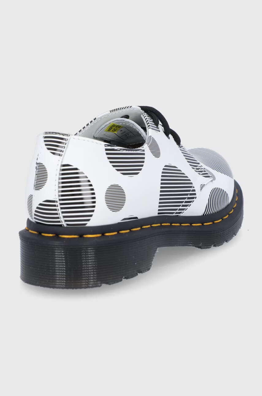 Dr. Martens Кожени половинки обувки 1461 дамски в бяло с равна подметка - Pepit.bg
