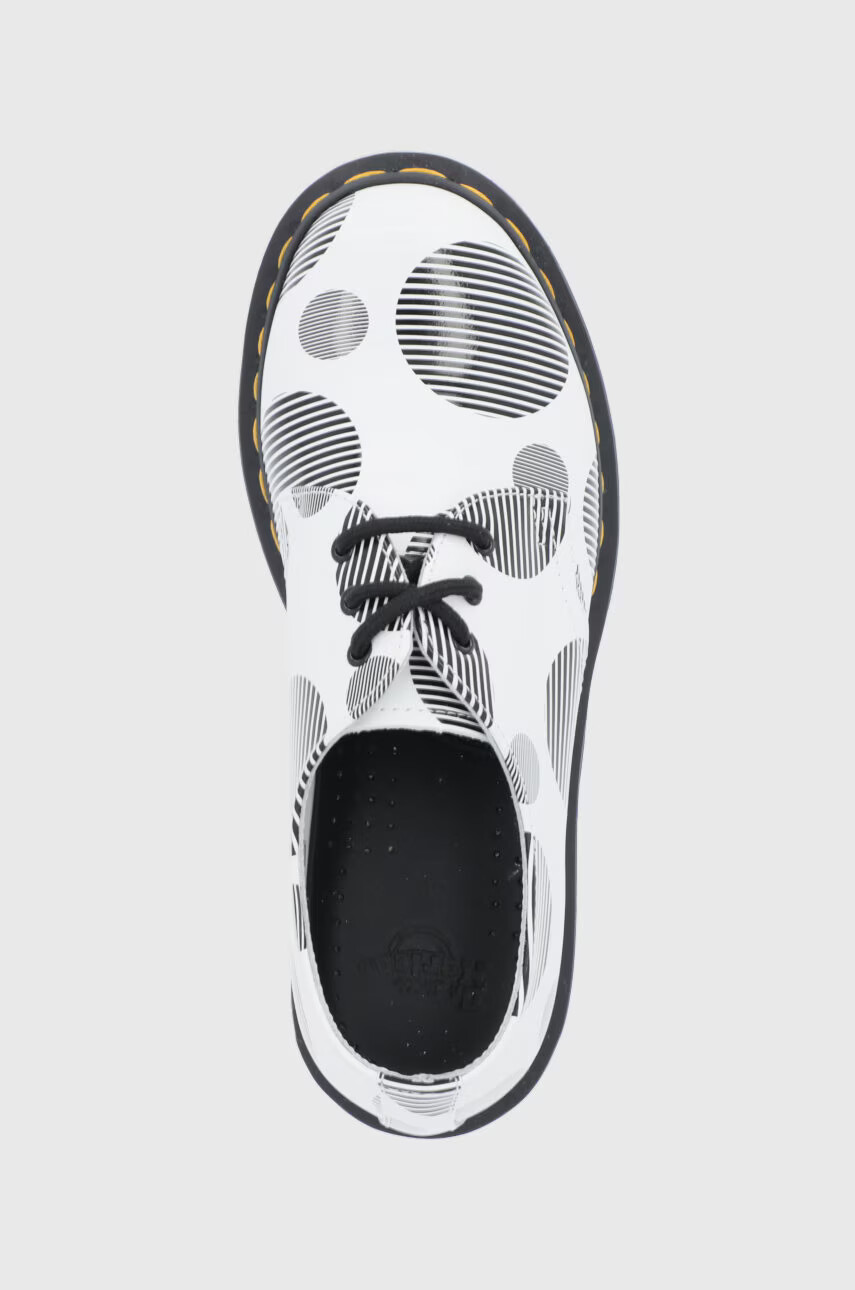 Dr. Martens Кожени половинки обувки 1461 дамски в бяло с равна подметка - Pepit.bg