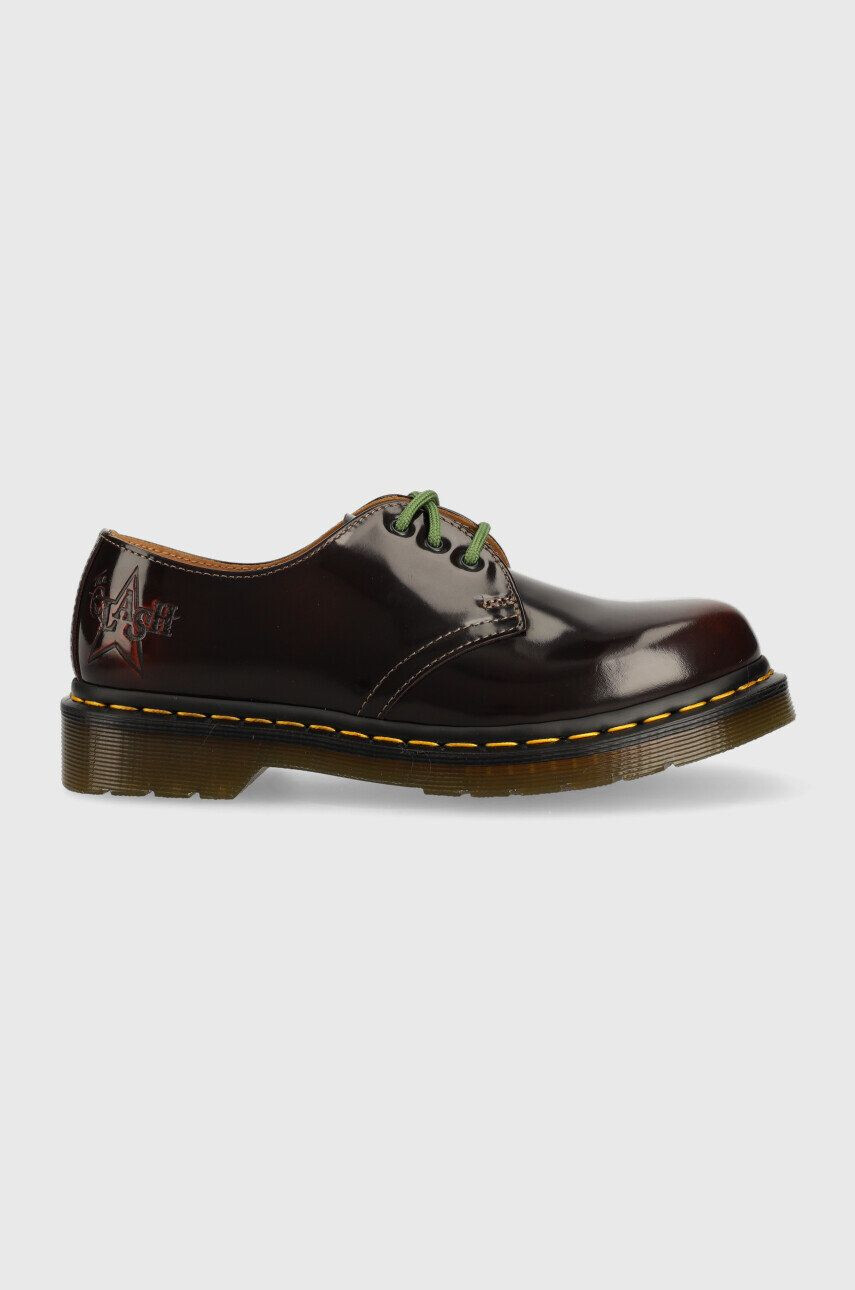 Dr. Martens Кожени половинки обувки 1461 Arcadia X The Clash в бордо с платформа - Pepit.bg