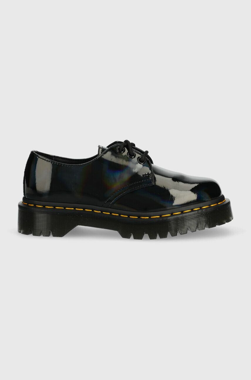 Dr. Martens Кожени половинки обувки 1461 Bex в черно с равна подметка DM30563001 - Pepit.bg