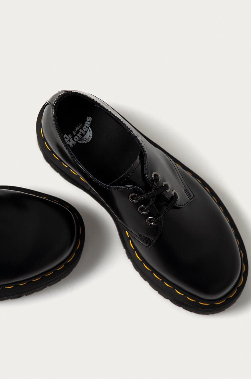 Dr. Martens Кожени половинки обувки 1461 Quad в черно с платформа - Pepit.bg