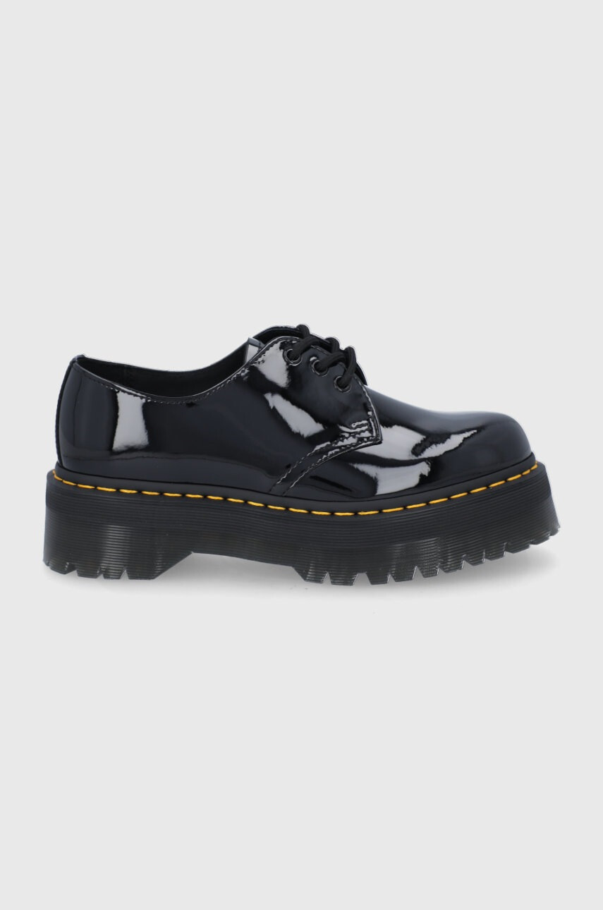 Dr. Martens Кожени половинки обувки 1461 Quad в черно - Pepit.bg