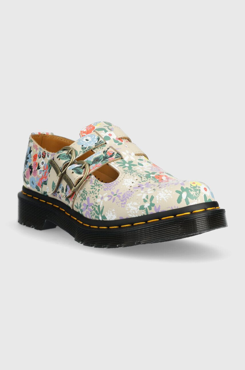 Dr. Martens Кожени половинки обувки 8065 в бежово с равна подметка DM30793292 - Pepit.bg