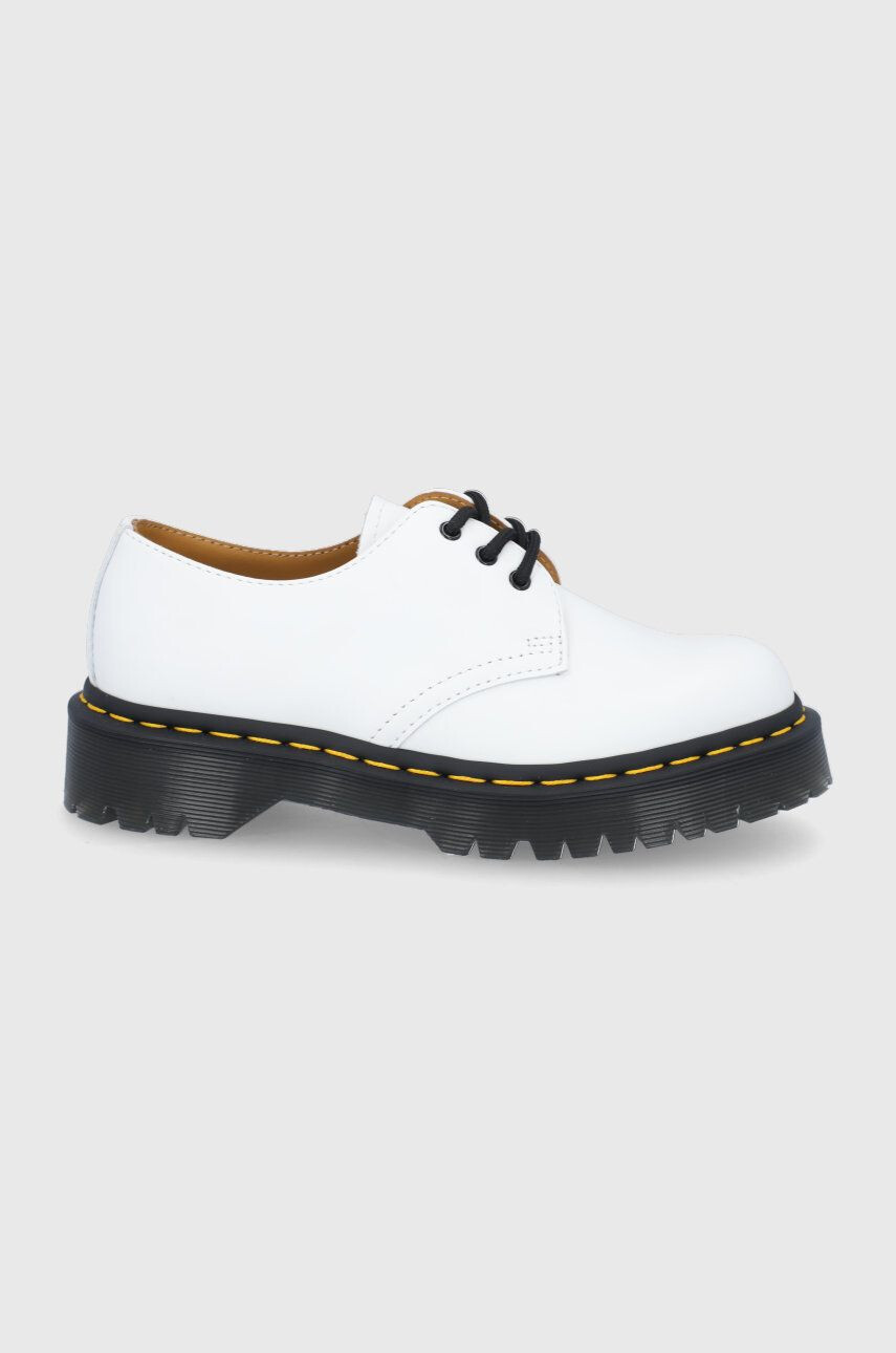 Dr. Martens Кожени половинки обувки Bex 1461 в бяло - Pepit.bg