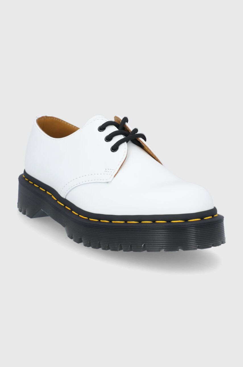 Dr. Martens Кожени половинки обувки Bex 1461 в бяло - Pepit.bg