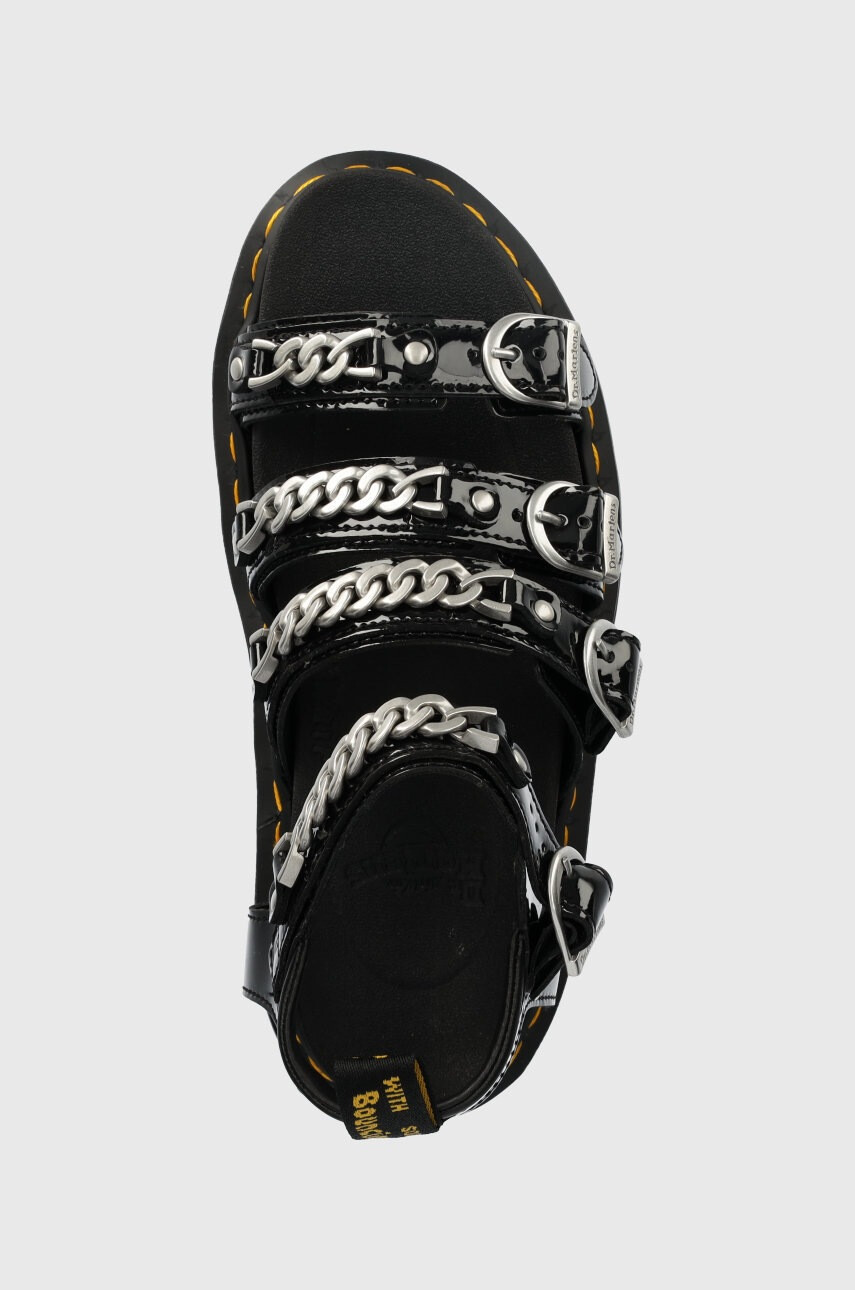 Dr. Martens Кожени сандали в черно с платформа - Pepit.bg