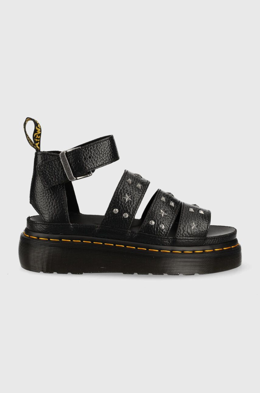 Dr. Martens Кожени сандали Clarissa II Quad в черно с платформа - Pepit.bg