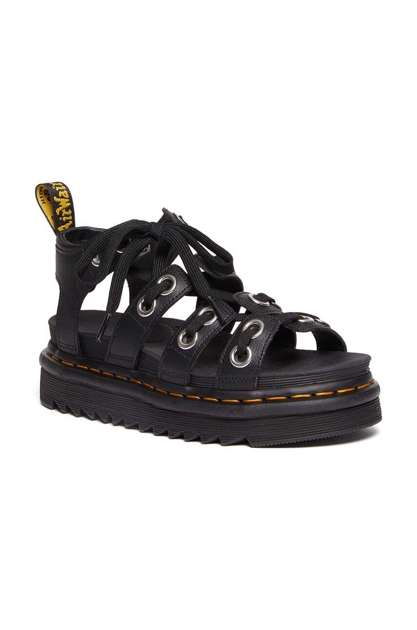 Dr. Martens Кожени сандали Blaire HDW в черно с платформа DM30701001 - Pepit.bg