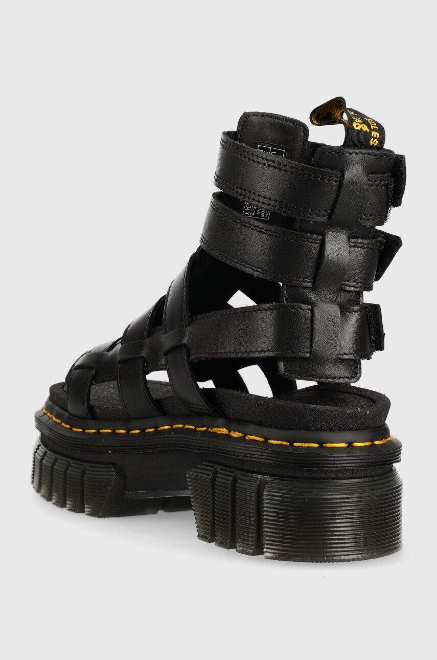 Dr. Martens Кожени сандали Ricki Gladiator в черно с платформа - Pepit.bg