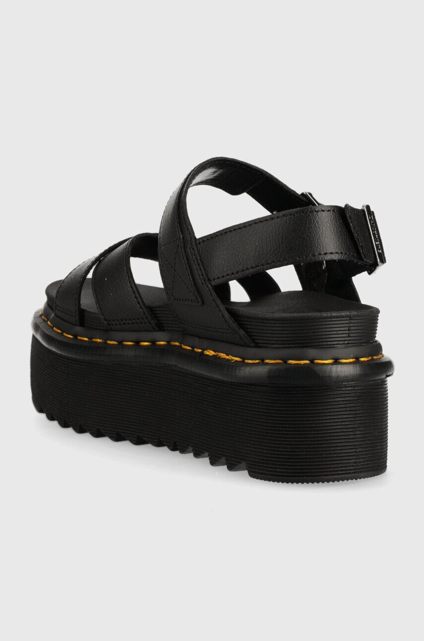 Dr. Martens Кожени сандали Voss II Quad в черно с платформа DM30717001 - Pepit.bg