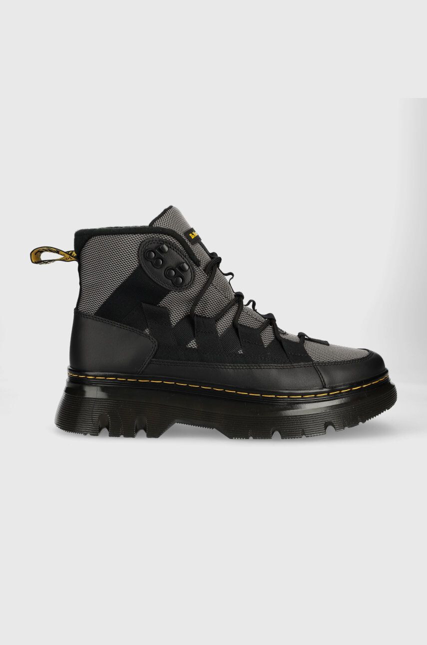 Dr. Martens Кубинки Boury в черно с равна подметка - Pepit.bg