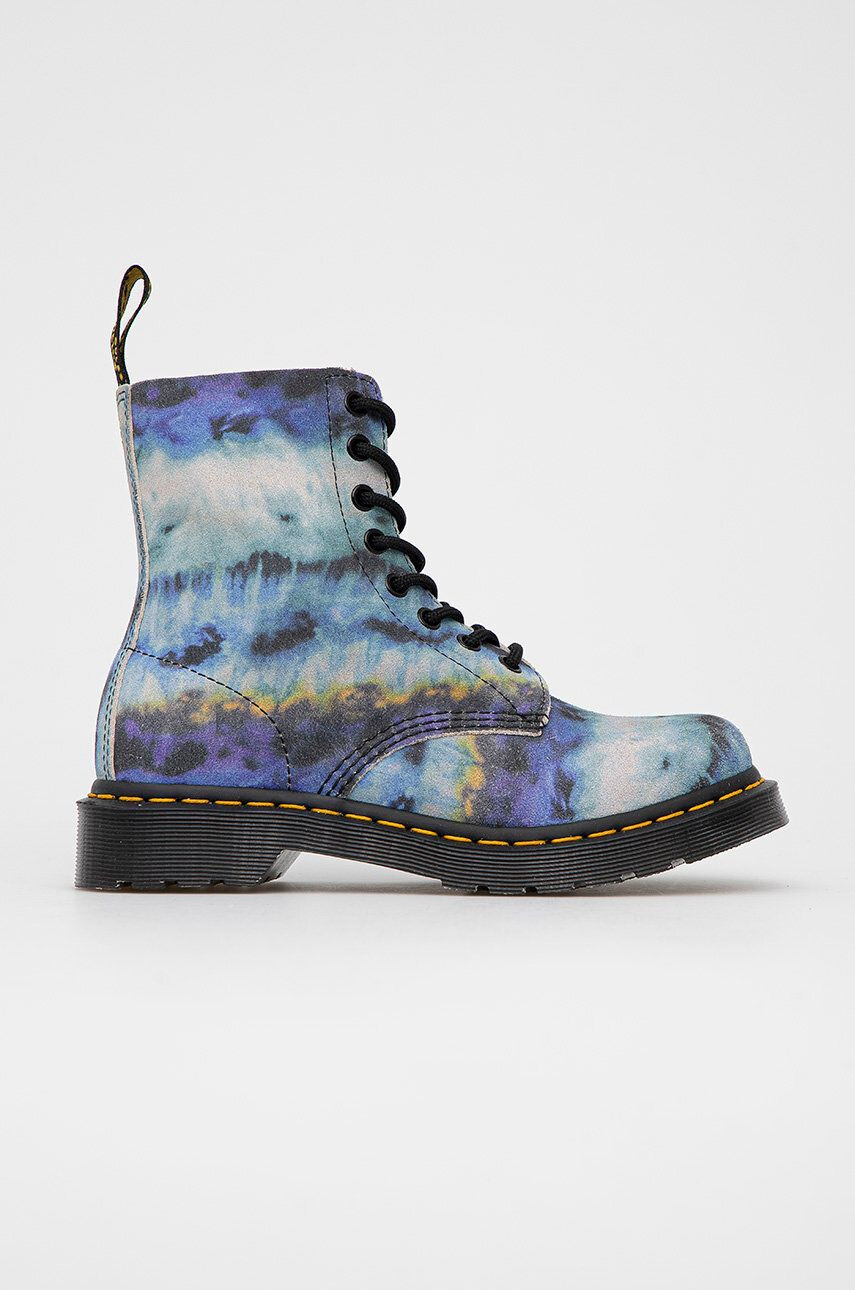 Dr. Martens Велурени кубинки с платформа - Pepit.bg