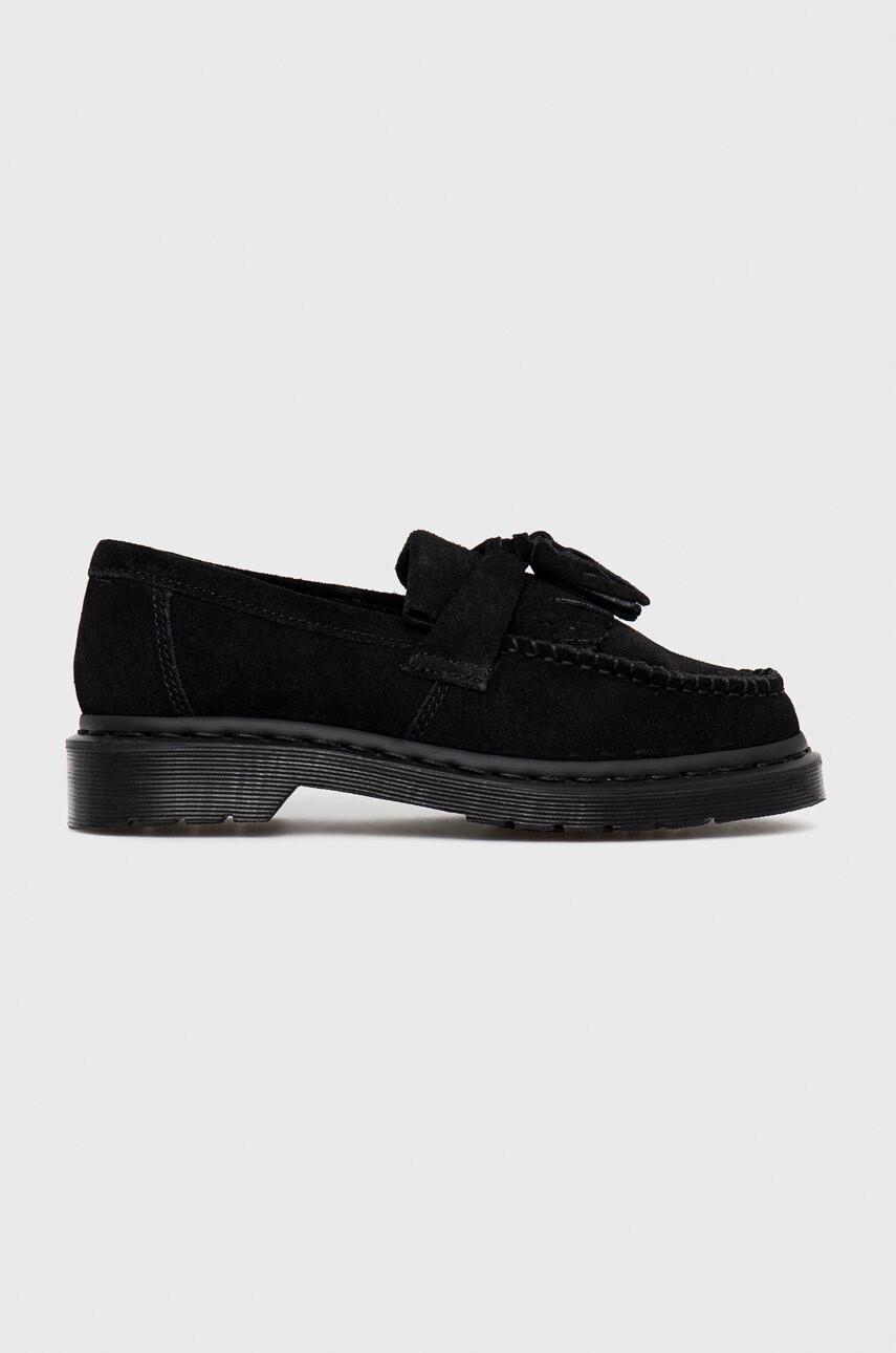 Dr. Martens Велурени мокасини в черно - Pepit.bg