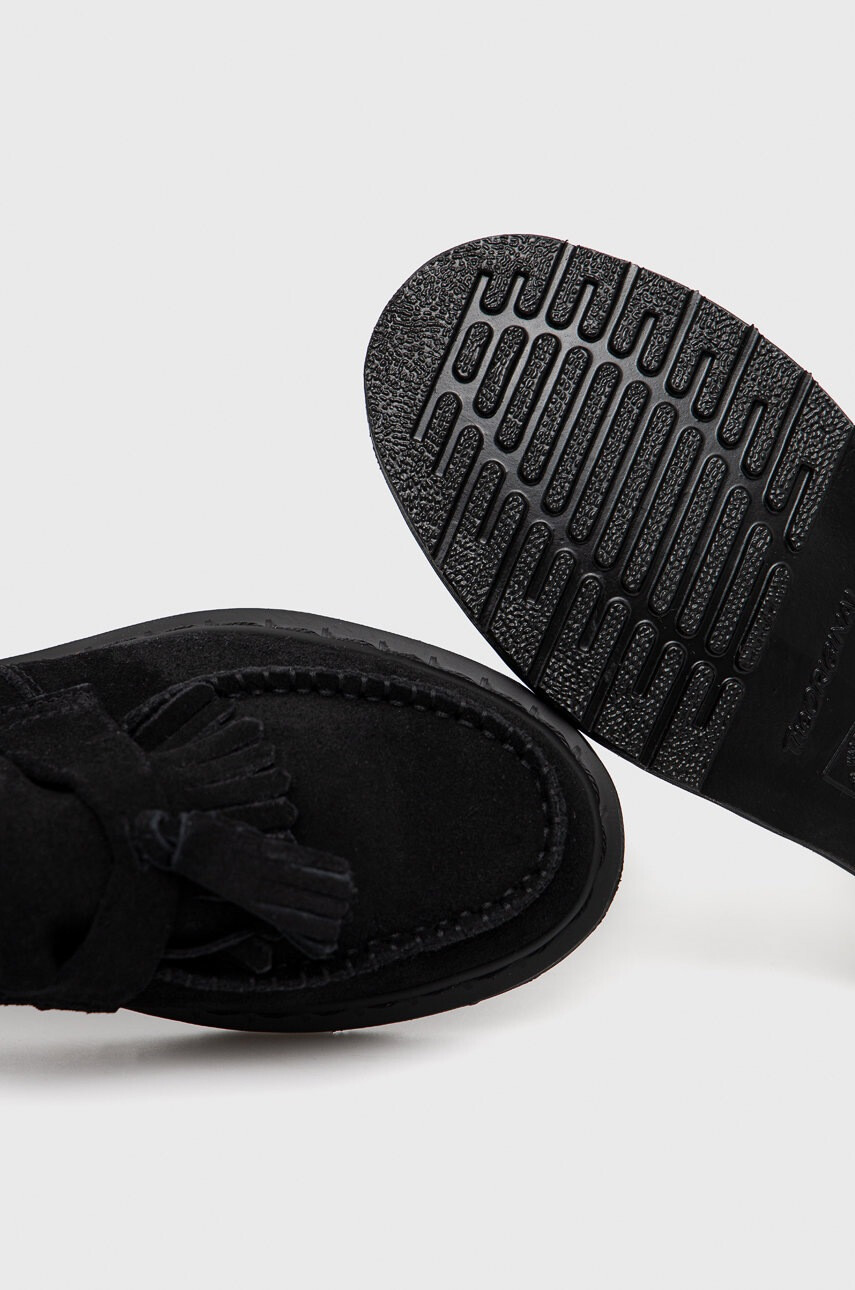 Dr. Martens Велурени мокасини в черно - Pepit.bg