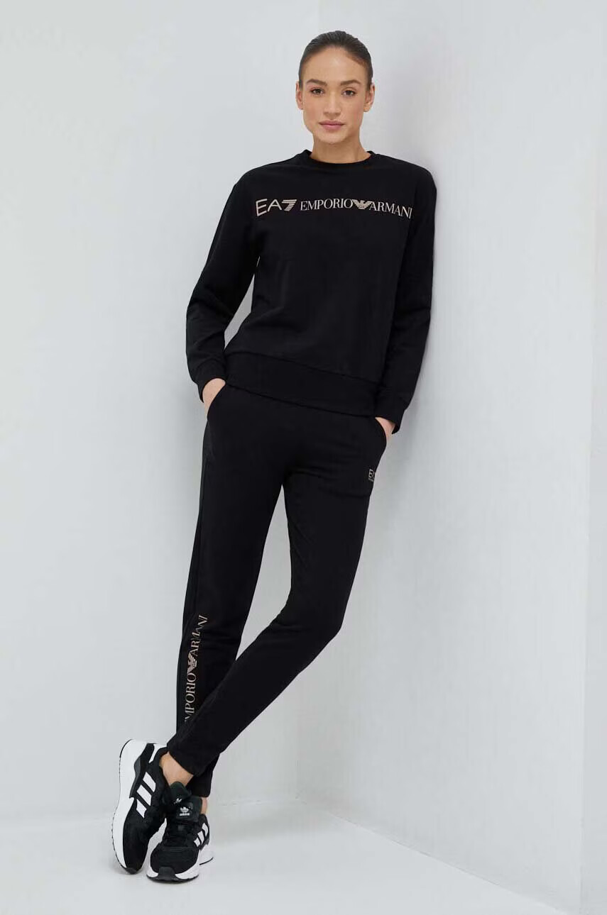 EA7 Emporio Armani Анцуг дамски в черно - Pepit.bg