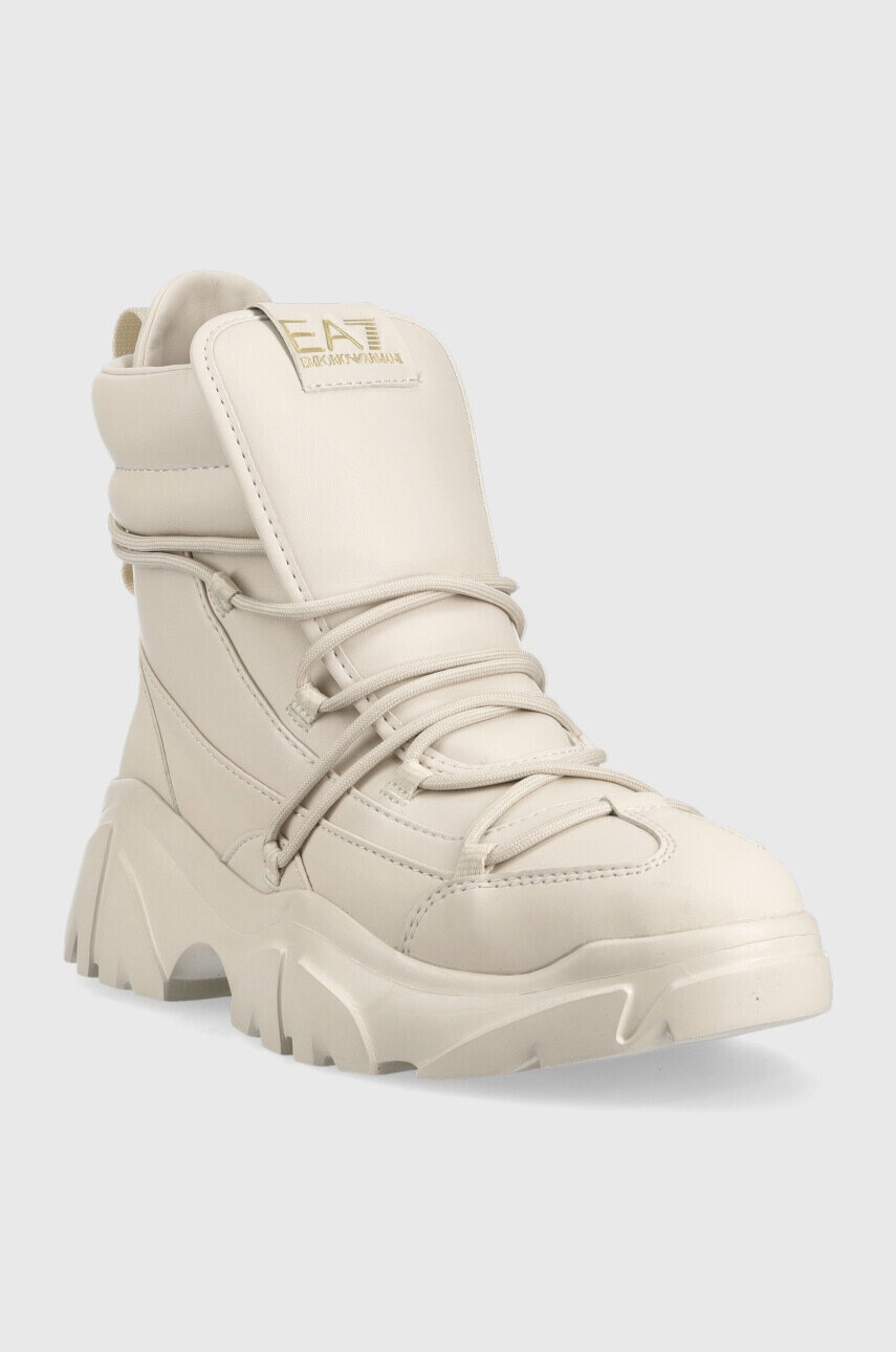 EA7 Emporio Armani Апрески Boot Flakes в бежово - Pepit.bg