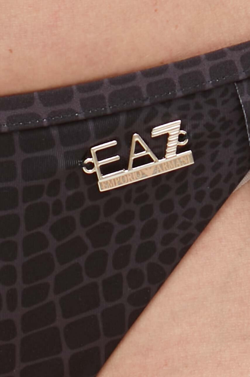 EA7 Emporio Armani Бански от две части в черно с леко подплатена чашка - Pepit.bg