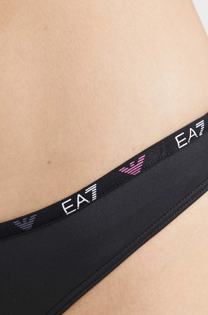 EA7 Emporio Armani Бански от две части в черно с подплатена чашка - Pepit.bg
