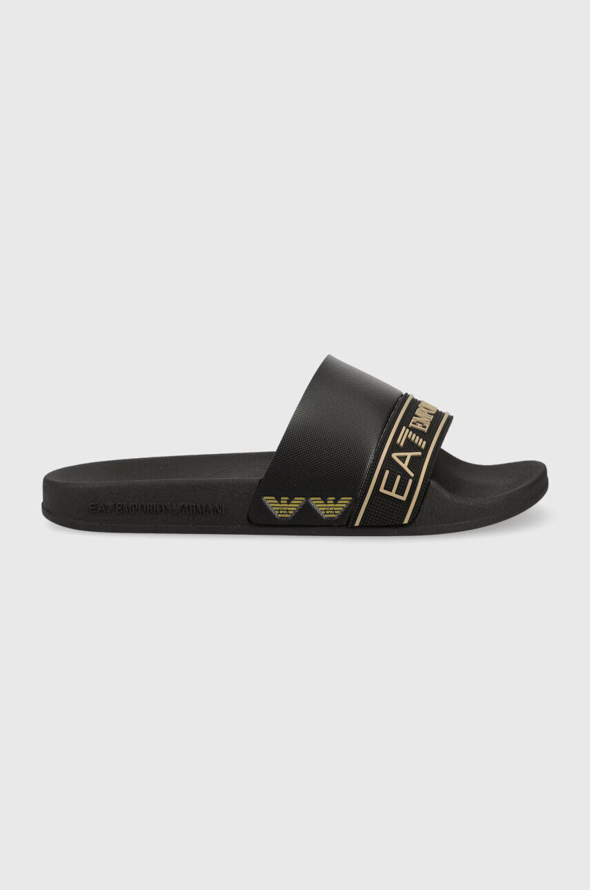 EA7 Emporio Armani Чехли в черно - Pepit.bg