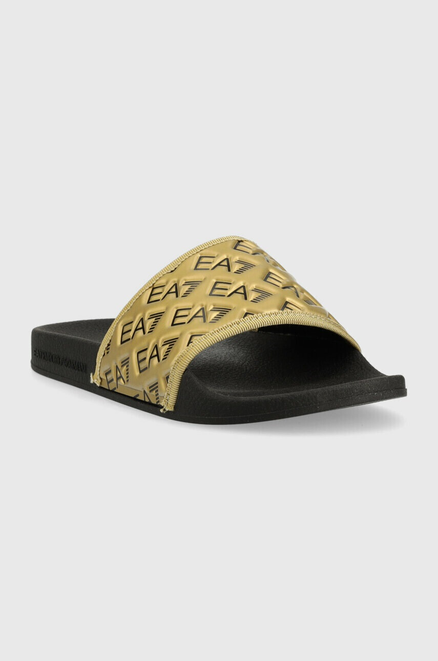EA7 Emporio Armani Чехли XCP010 XK340 M700 в златисто - Pepit.bg