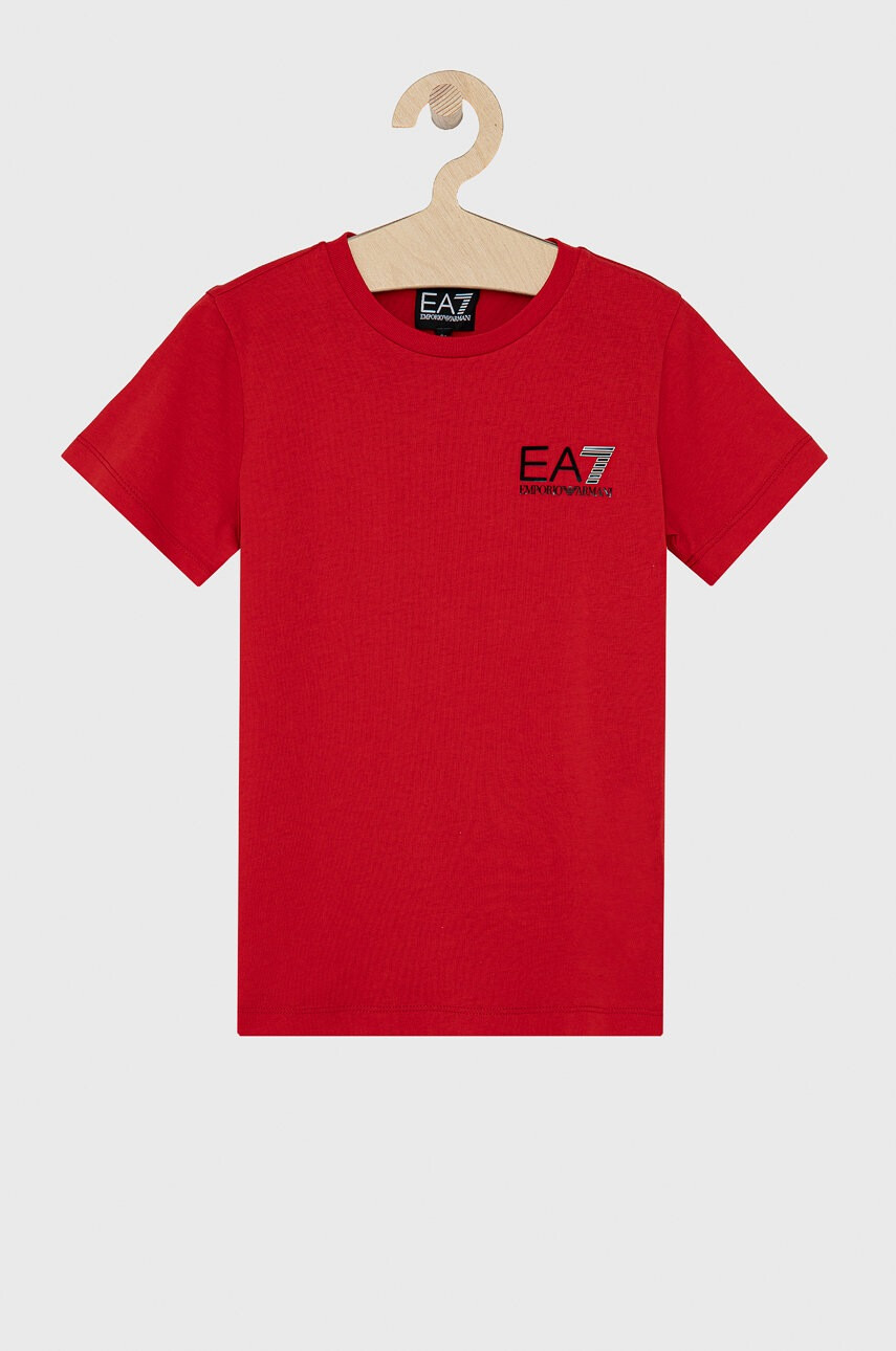 EA7 Emporio Armani Детска памучна тениска - Pepit.bg