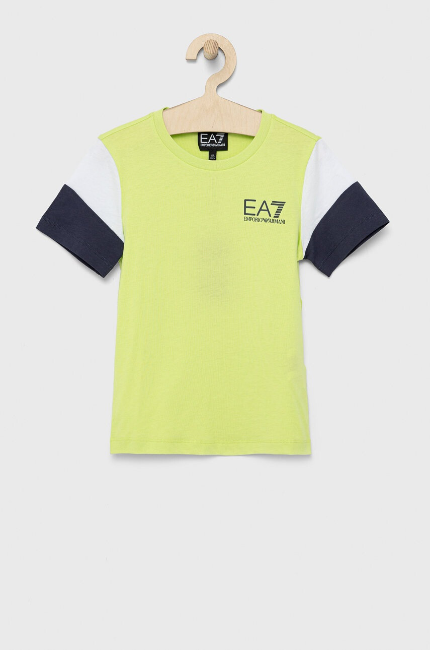 EA7 Emporio Armani Детска памучна тениска - Pepit.bg