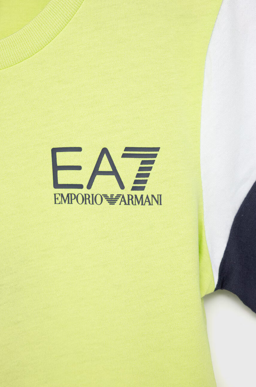 EA7 Emporio Armani Детска памучна тениска - Pepit.bg