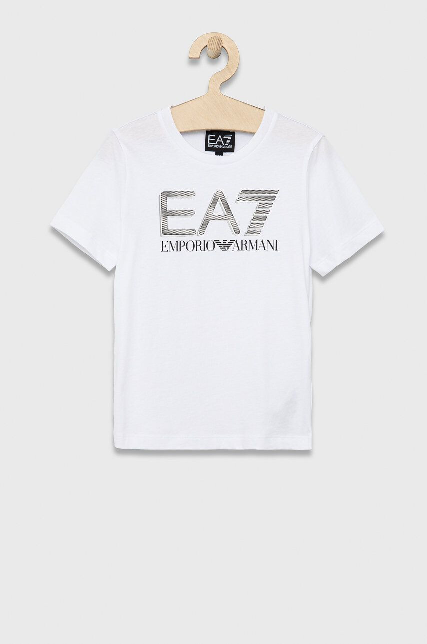 EA7 Emporio Armani Детска памучна тениска - Pepit.bg