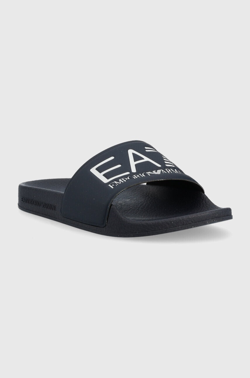 EA7 Emporio Armani Детски чехли в тъмносиньо - Pepit.bg