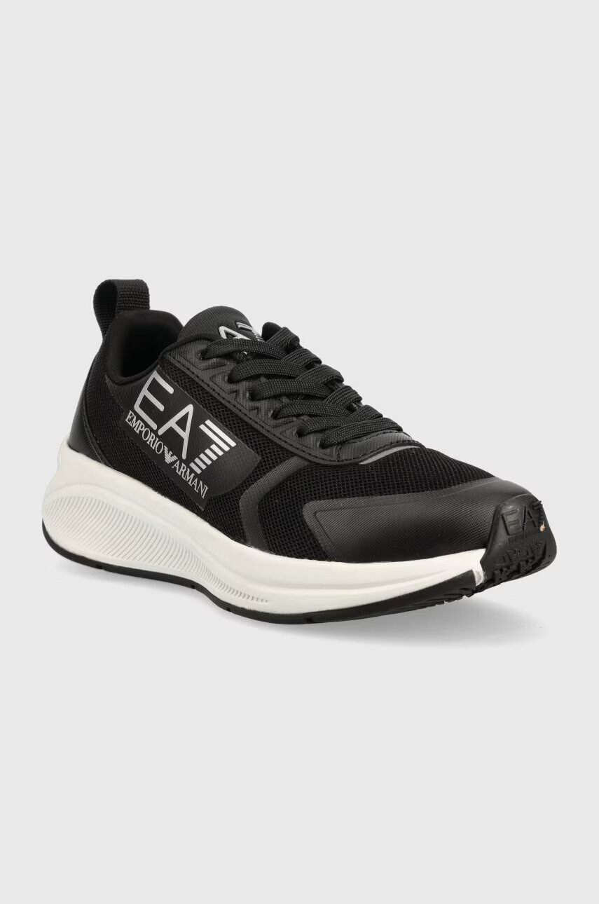 EA7 Emporio Armani Детски маратонки в черно - Pepit.bg