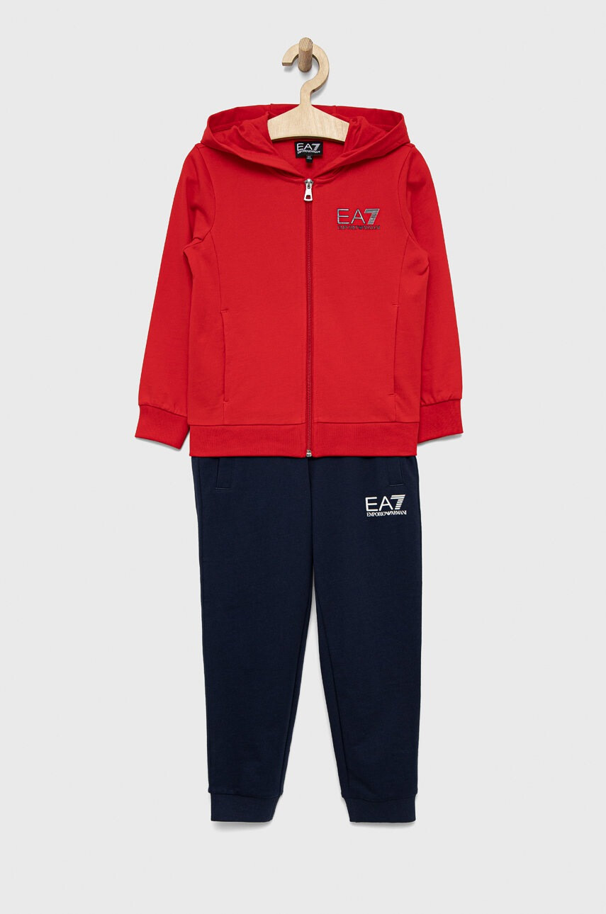EA7 Emporio Armani Детски памучен анцуг - Pepit.bg