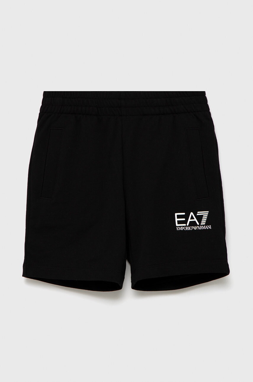 EA7 Emporio Armani Детски памучен къс панталон - Pepit.bg