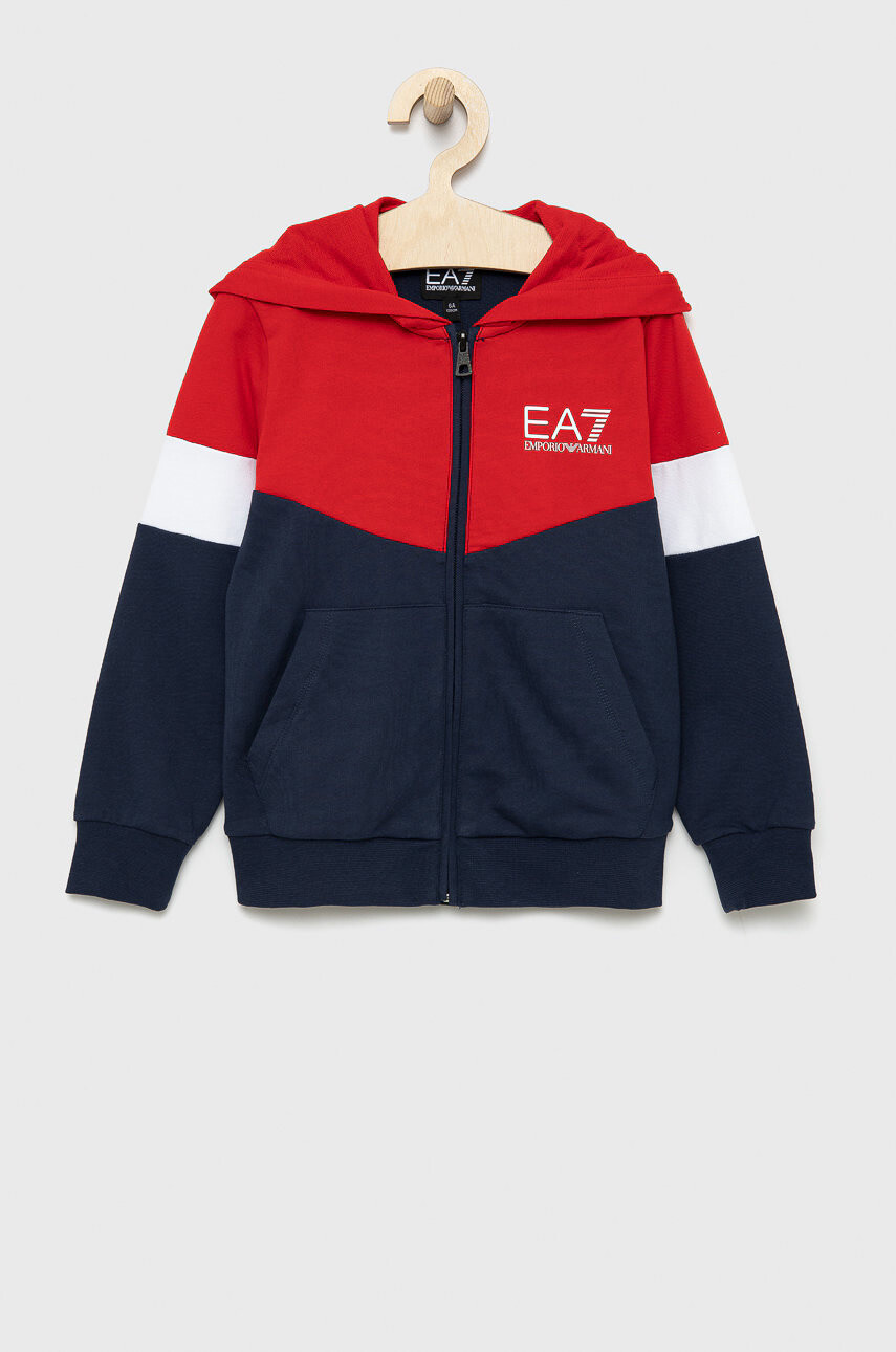 EA7 Emporio Armani Детски памучен суичър - Pepit.bg