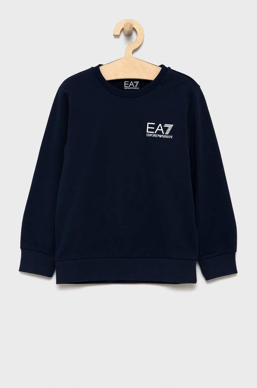 EA7 Emporio Armani Детски памучен суичър - Pepit.bg