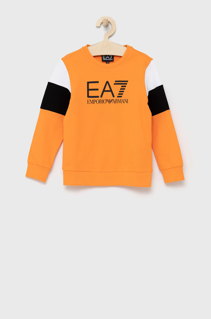 EA7 Emporio Armani Детски памучен суичър - Pepit.bg